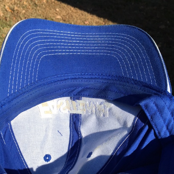 Blue Fastenal promotional hat full 6 panel with adjustable Velcro back strap - Picture 12 of 12
